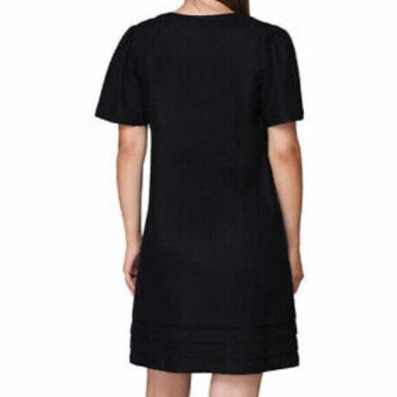 Nicole Miller Women's Linen Blend Shift Midi Dress Size XXL Black Casual (NEW) - Picture 13 of 14